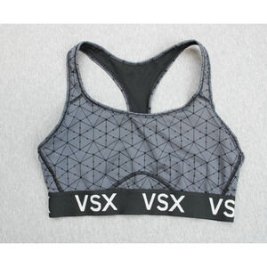 Victoria's Secret Sport Bra Womens Medium Gray VSX Racerback